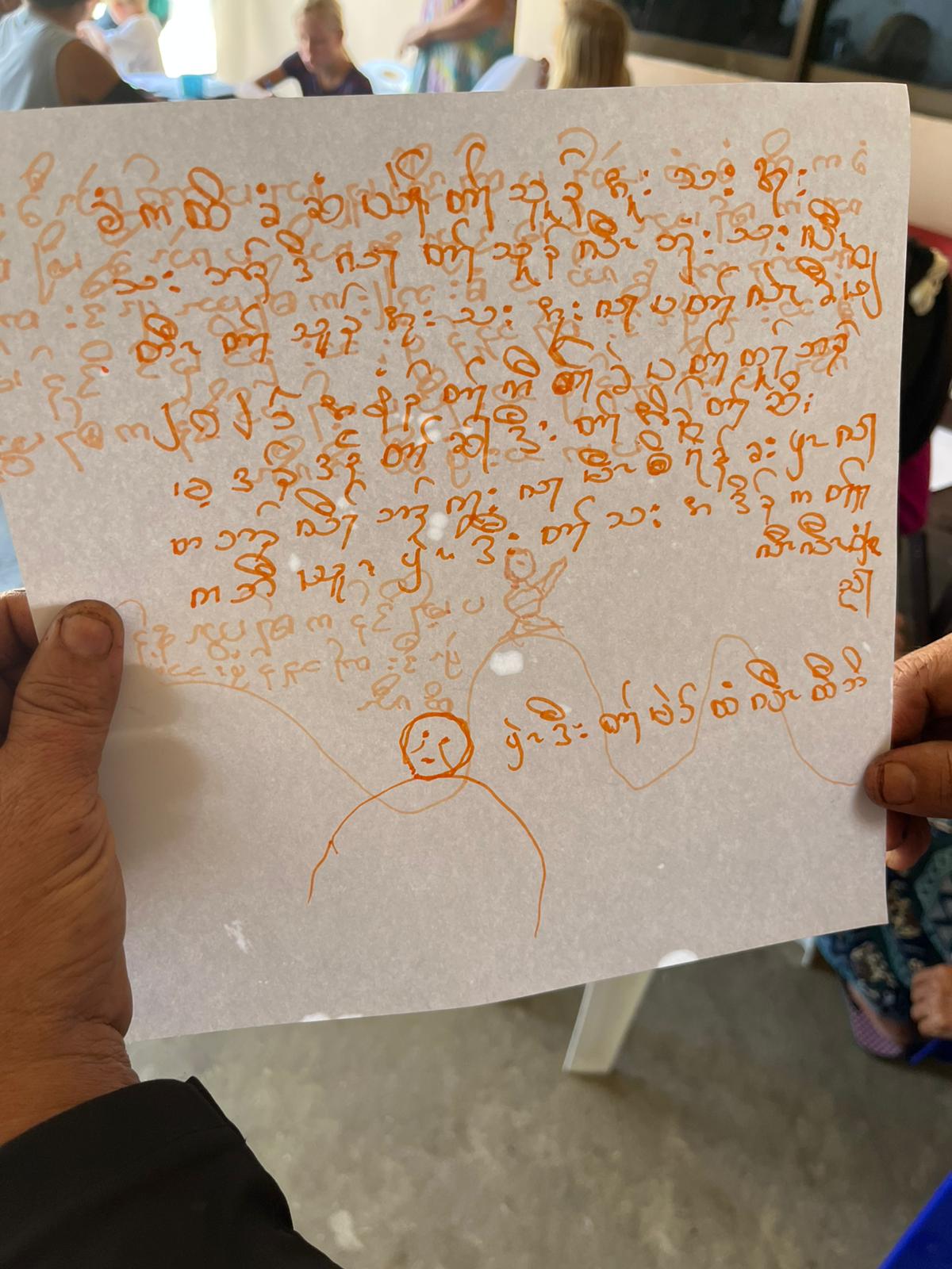 First handwritten letter from a child in a Karenni internally displaced persons camp.