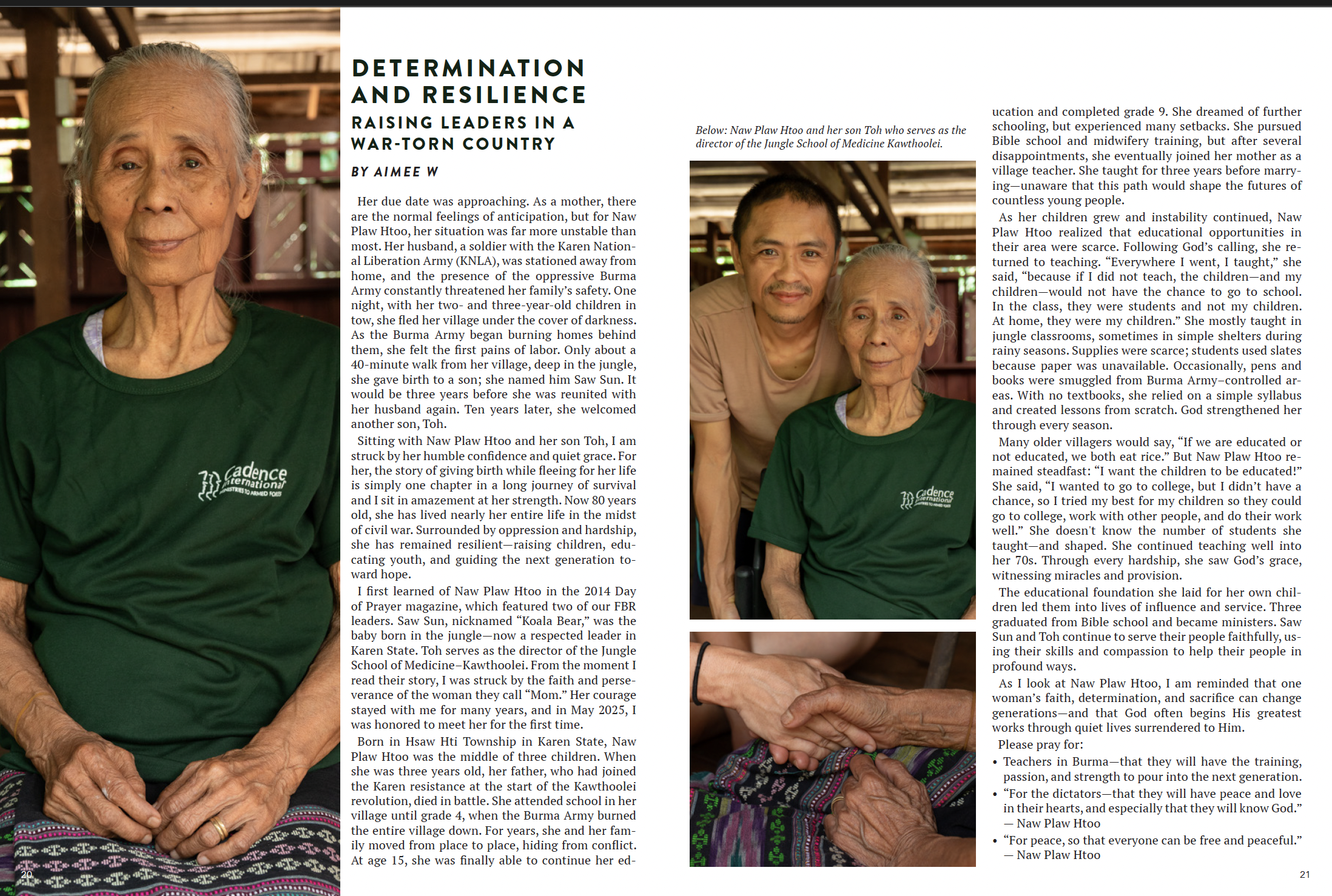 Thumbnail image for the Day of Prayer testimonial on determination and resilience in wartime Myanmar.